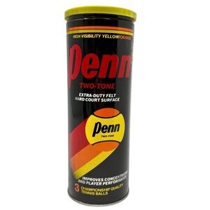 Penn Vintage Two-Tone Orange & Yellow Championship Quality Set of 3 Tennis Balls